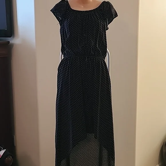 Justify black polka dot Dress size medium - Picture 3 of 7